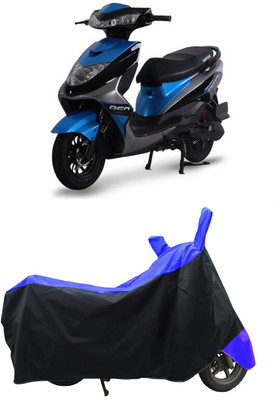 Coxtor Waterproof Two Wheeler Cover for Ampere(REO BS6, Blue, Black)