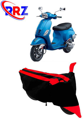 RRZ Waterproof Two Wheeler Cover for Vespa(Piaggio Vespa, Black, Red)