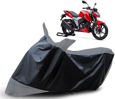 HEMSKAR Waterproof Two Wheeler Cover for TVS(Apache RTR 160, Grey)