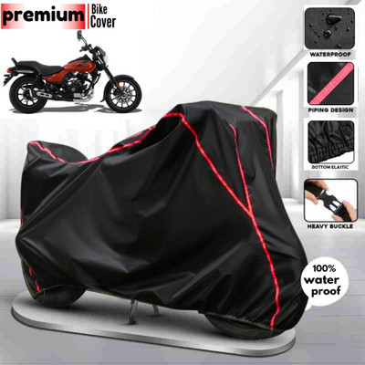 kerwa Waterproof Two Wheeler Cover for Bajaj(Avenger 160 Street, Black, Red)