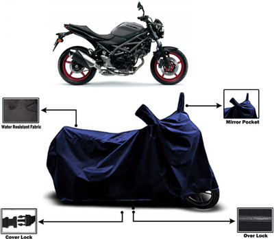 Amexride Two Wheeler Cover for Suzuki(SV 650 BS6, Blue)