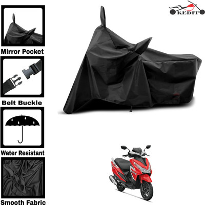 KEDIT Two Wheeler Cover for Honda(Grazia BS6, Black)