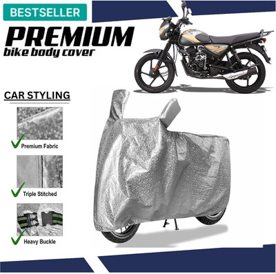 Car Styling Waterproof Two Wheeler Cover for Bajaj(CT100, Silver)