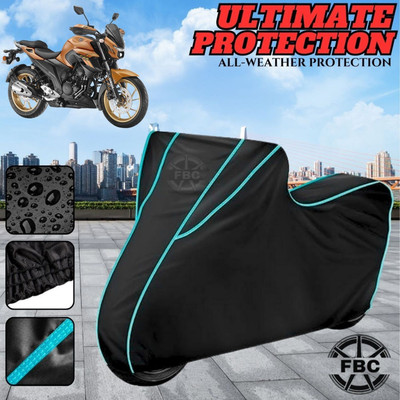 AUTOCAD Waterproof Two Wheeler Cover for Yamaha(FZ FI, Black)
