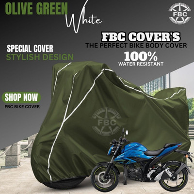 FBC Waterproof Two Wheeler Cover for Suzuki(Gixxer, Green)