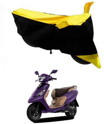 RWT Two Wheeler Cover for TVS(Scooty Zest 110, Black, Yellow)