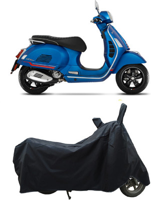 Coxtor Waterproof Two Wheeler Cover for Vespa(GTS Super 300 BS6, Black)