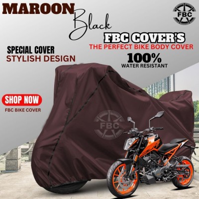 FBC Waterproof Two Wheeler Cover for KTM(Duke 200, Maroon)