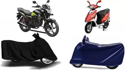 Tritika Two Wheeler Cover for Honda(SP 125, Black, Blue)