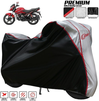 xodi Waterproof Two Wheeler Cover for Hero(Glamour FI, Silver, Black)
