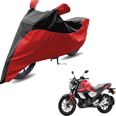RiderShine Two Wheeler Cover for Yamaha(FZ S V3.0 FI, Red, Black)