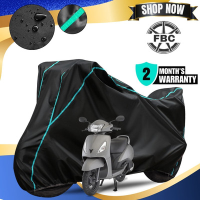 FBC Waterproof Two Wheeler Cover for TVS(Jupiter 125, Black, Blue)