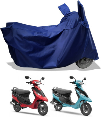 Amexride Two Wheeler Cover for TVS(Pep Plus, Blue)