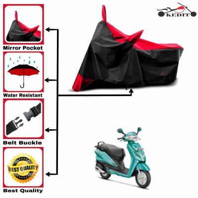 AASHTIK MART Two Wheeler Cover for Hero(Moto Corp Duet, Red, Black)