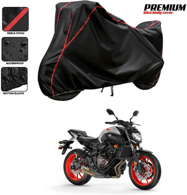 DeepShakshi AUTOMOTIVE Two Wheeler Cover for Yamaha(MT 07, Black, Red)