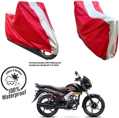 AUTOCAD Waterproof Two Wheeler Cover for TVS(Apache RTR 160, Silver, Red)