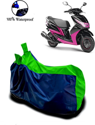 Autofly Waterproof Two Wheeler Cover for Yamaha(Ray Z, Blue, Green)