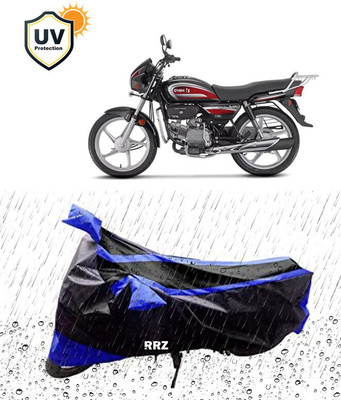 RRZ Waterproof Two Wheeler Cover for Hero(Splendor Plus, Black, Blue)