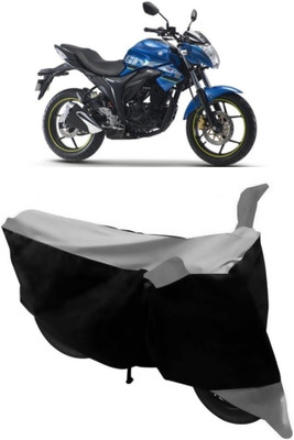 Varnwal E Commerce Waterproof Two Wheeler Cover for Suzuki(Gixxer, Grey, Black)