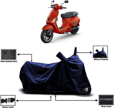 Amexride Two Wheeler Cover for Piaggio(Vespa SXL 125, Blue)