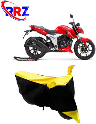 RRZ Waterproof Two Wheeler Cover for TVS(Apache RTR 160 4V, Black, Yellow)