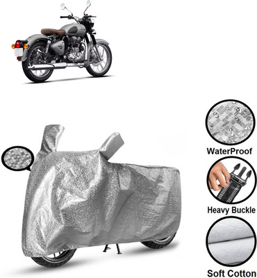 CODOKI Waterproof Two Wheeler Cover for Royal Enfield(Classic Gunmetal, Silver)