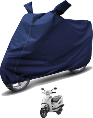 Caronix Waterproof Two Wheeler Cover for TVS(Wego, Blue)