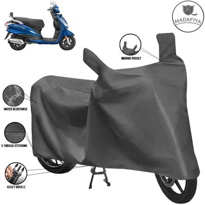 MADAFIYA Waterproof Two Wheeler Cover for Hero(Destini 125, Grey)