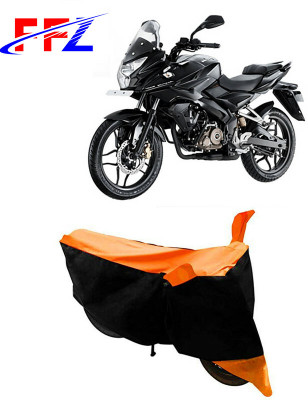 FFZ Waterproof Two Wheeler Cover for Bajaj(Pulsar AS 150, Black, Orange)