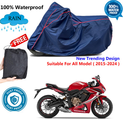 AutoGalaxy Waterproof Two Wheeler Cover for Honda(CBR650R, Blue, Red)