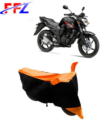 FFZ Waterproof Two Wheeler Cover for Yamaha(FZ16, Black, Orange)