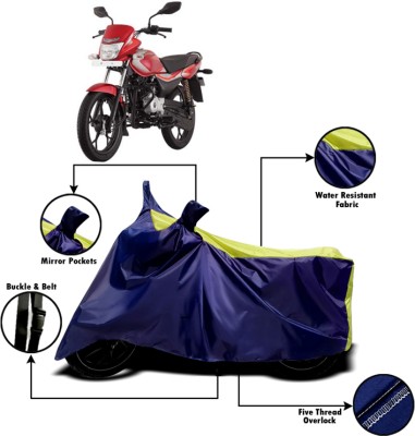 AUCTIMO Two Wheeler Cover for Bajaj(Platina, Multicolor)