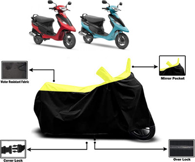 Amexride Two Wheeler Cover for TVS(Pep Plus, Yellow)
