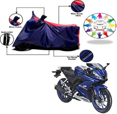 DeepShakshi AUTOMOTIVE Waterproof Two Wheeler Cover for Yamaha(R15, Blue, Red)