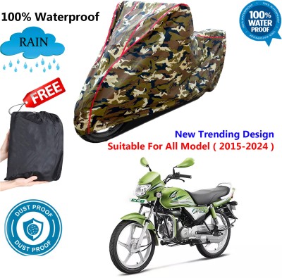 AUTOCAD Waterproof Two Wheeler Cover for Hero(HF Deluxe Eco, Multicolor)