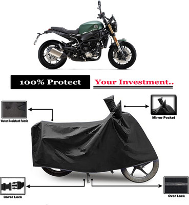 Amexride Two Wheeler Cover for Benelli(Leoncino 800, Black)