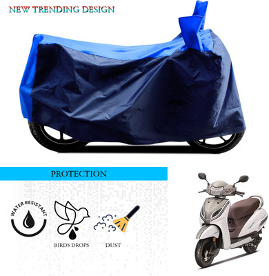 ANTHUB Waterproof Two Wheeler Cover for Honda(Activa 5G, Black, Blue)