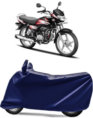 AUCTIMO Two Wheeler Cover for Hero(CD deluxe, Blue)