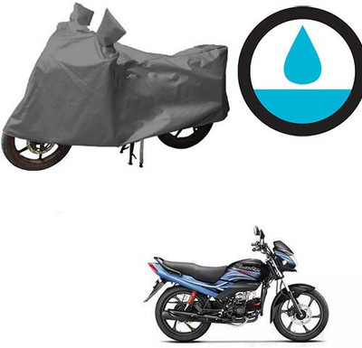 DeepShakshi AUTOMOTIVE Waterproof Two Wheeler Cover for Hero(Passion Plus, Grey)
