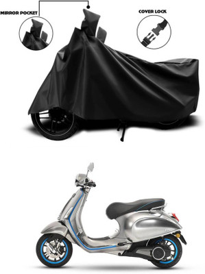 KEDIT Two Wheeler Cover for Vespa(Piaggio Elettrica, Black)