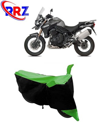 RRZ Waterproof Two Wheeler Cover for Triumph(Tiger 800, Black, Green)