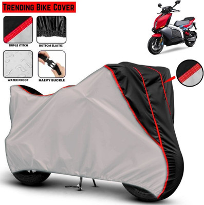 Mwiss Waterproof Two Wheeler Cover for TVS(X1, Silver, Black)