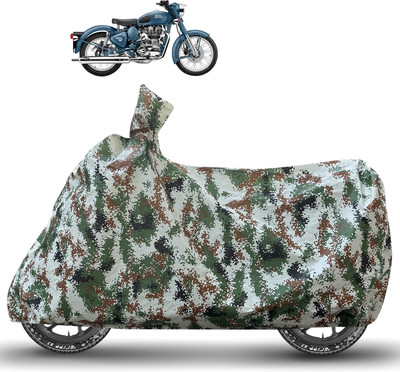 Caronix Waterproof Two Wheeler Cover for Royal Enfield(Classic 500, Green)