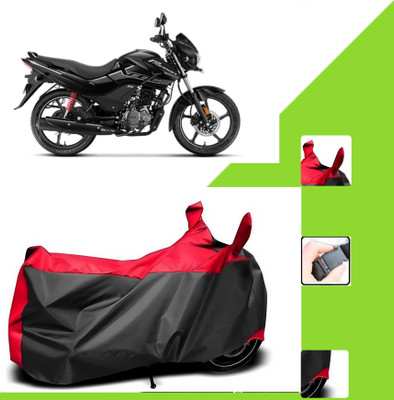 WMIZEXA Two Wheeler Cover for Hero(Passion Pro i3S, Black, Red)