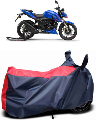 Mdstar Waterproof Two Wheeler Cover for TVS(Apache RTR 200 4V, Red, Blue)