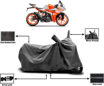 Amexride Two Wheeler Cover for KTM(RC 200 BS6, Grey)