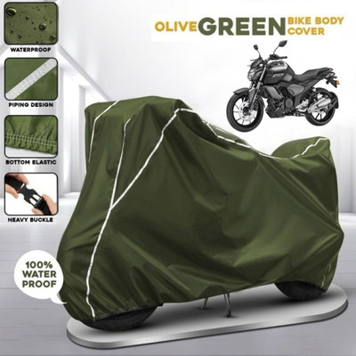 Shiv Kanha Waterproof Two Wheeler Cover for Yamaha(FZ, Green)