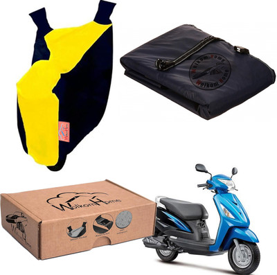 WolkomHome Waterproof Two Wheeler Cover for Suzuki(Swish, Yellow, Blue)