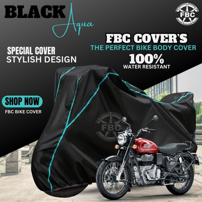 AUTOCAD Waterproof Two Wheeler Cover for Royal Enfield(Bullet 350, Black)