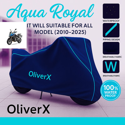 OliverX Waterproof Two Wheeler Cover for CFMoto(650MT, Blue, Red)